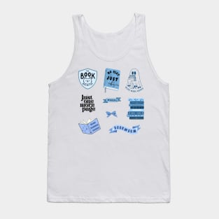 Blue Bookish Pack Tank Top